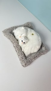 گربه موزیکال سفیدخوابیده بزرگ