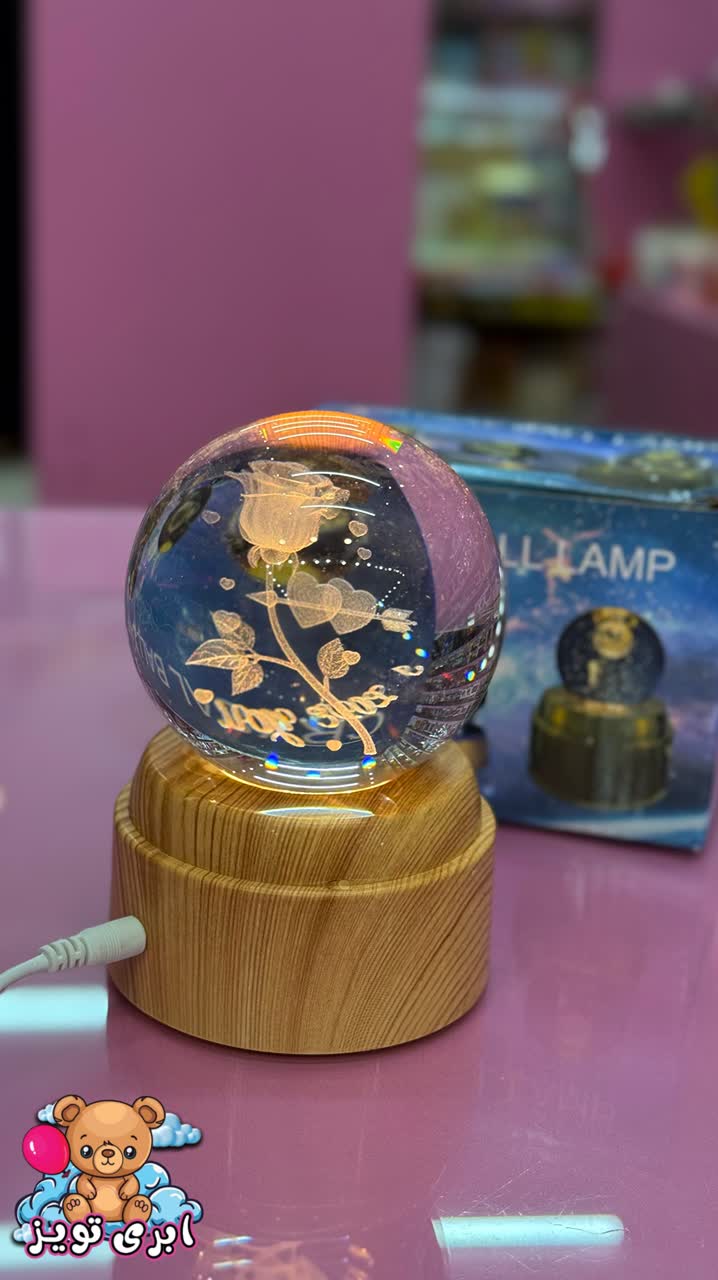گوی کریستالی سایز 8 چرخشی
